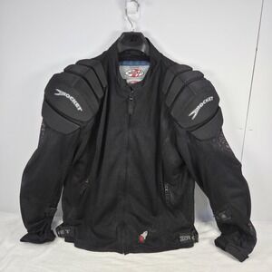Joe Rocket Motorcycle Jacket Mesh Men's Size XL Black Padded Shoulders Biker
